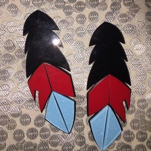 COPY - Large leaf earrings